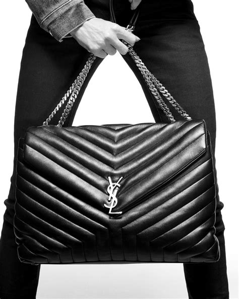 ysl loulou samt|Saint Laurent Loulou Large YSL Shoulder Bag in Quilted Leather.